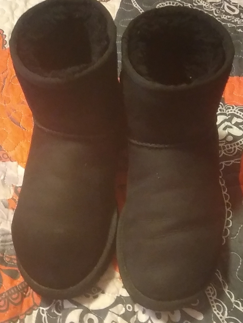 Women's Black UGG Short Winter Boots